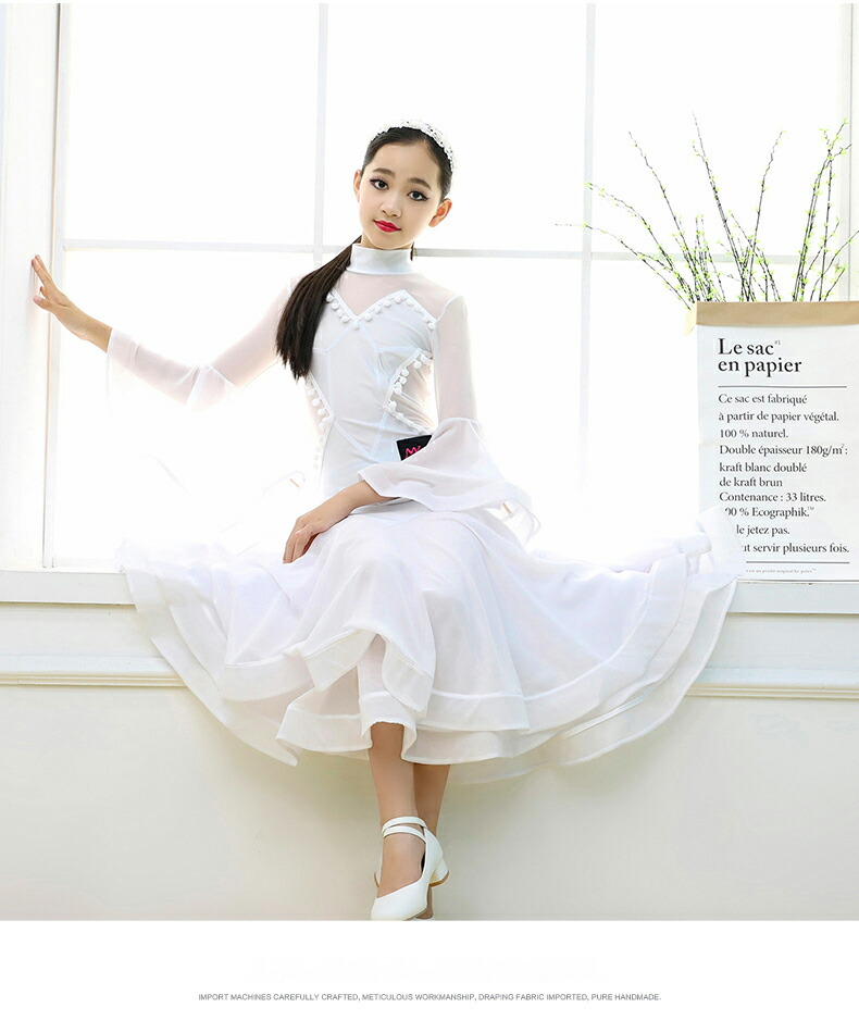 楽天市場】社交ダンス ドレス キッズ 子供 ダンス衣装 ワンピース