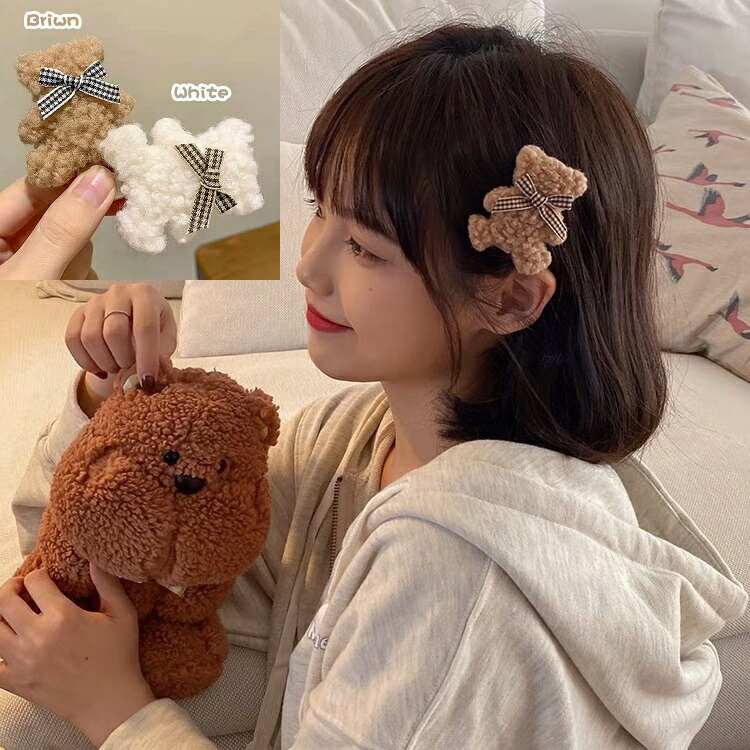 楽天市場】2個セット 熊 ヘアクリップ ヘアアクセサリー レディース 髪