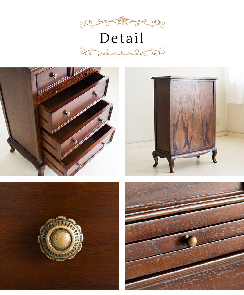 楽天市場】4段チェスト 幅61cm 天然木 コンソール ヨーロピアン