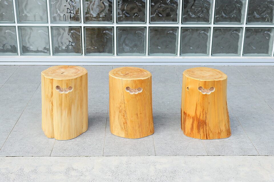 楽天市場】【6ヶ月保証付】天然木スツール 丸太スツール 国産無垢材