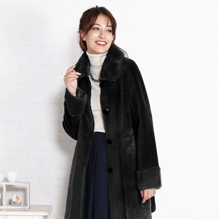 楽天市場】【4h限定20%off】ウール ムートン コート レディース