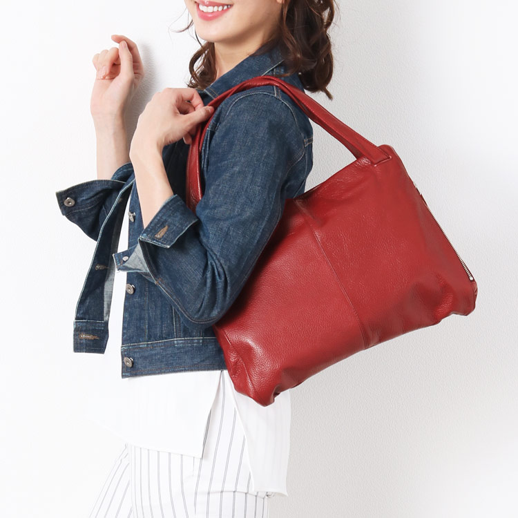 楽天市場】牛革 トートバッグ ファスナー付き 軽い a4 レディース 本革