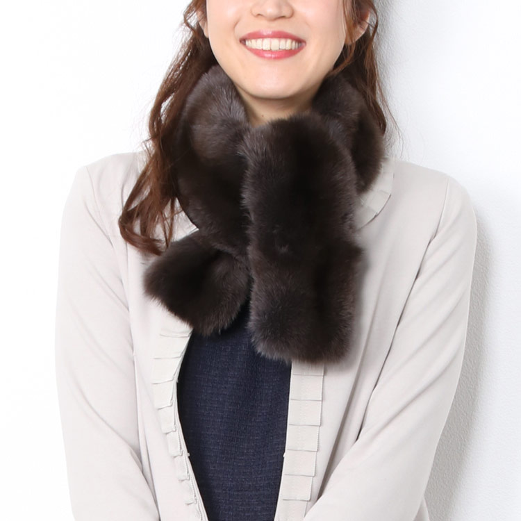 楽天市場】【40%offクーポン】ロシアン セーブル ファー マフラー 毛皮