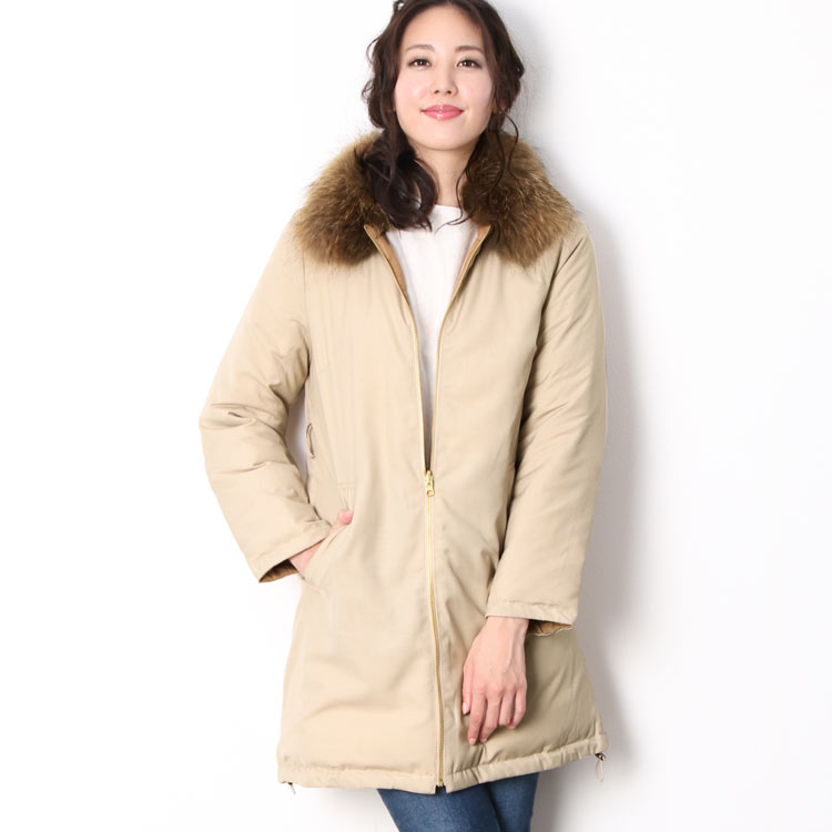 楽天市場】【10%offクーポン】リバーシブル ダウンコート ラクーン