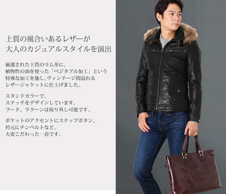 楽天市場】【期間限定価格】ラム レザージャケット フード付 ファー