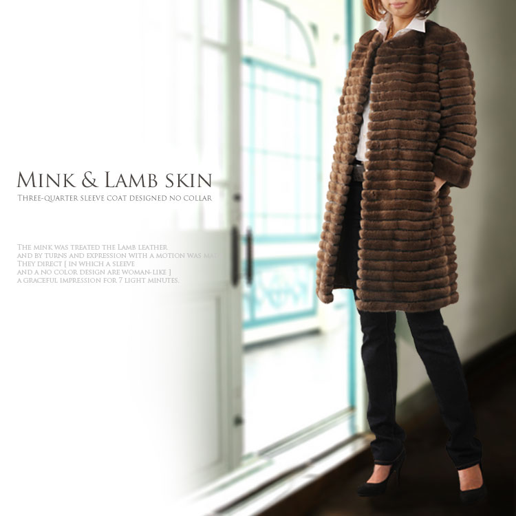 楽天市場】【期間限定価格】KOPENHAGEN FUR ミンク ノーカラーコート