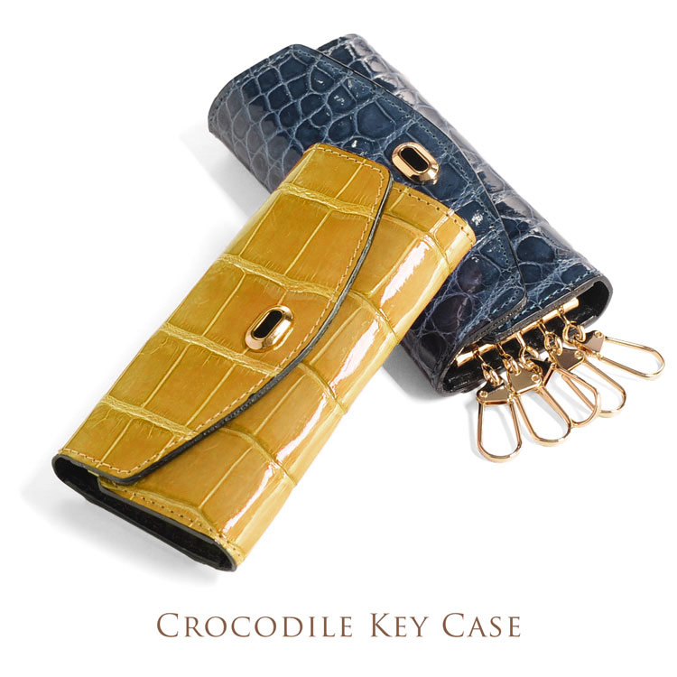 楽天市場】日本製 クロコダイル キーケース 5連 シャイニング加工