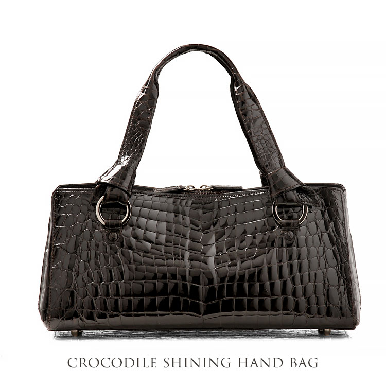 楽天市場】【4h限定20%off】クロコダイル ハンドバッグ シャイニング