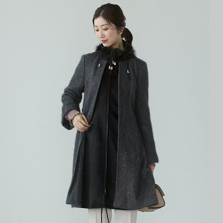 楽天市場】【4h限定20%off】コート レディース フード付き ファー付き