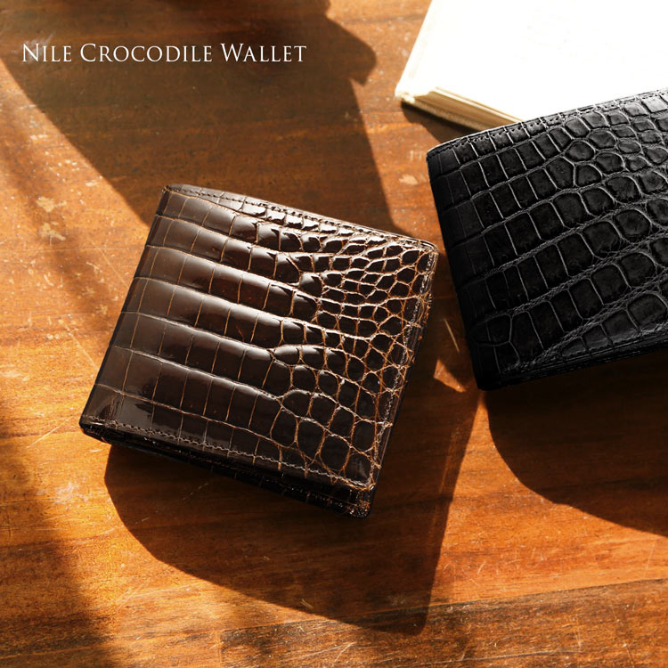 楽天市場】クロコダイル 二つ折り財布 メンズ 無双 日本製 財布 小銭