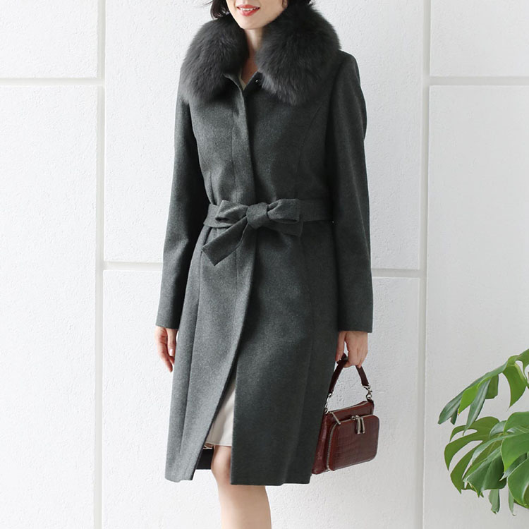 楽天市場】カシミヤ コート レディース カシミヤ100% ロング