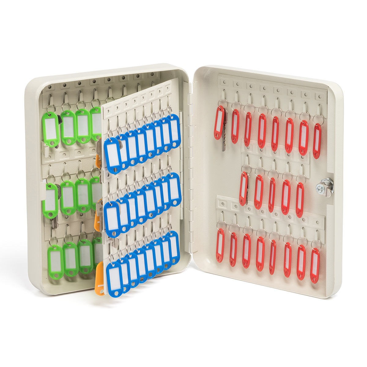 楽天市場】キーボックス 鍵ボックス 93本収納 鍵付き 壁固定 タグ付き