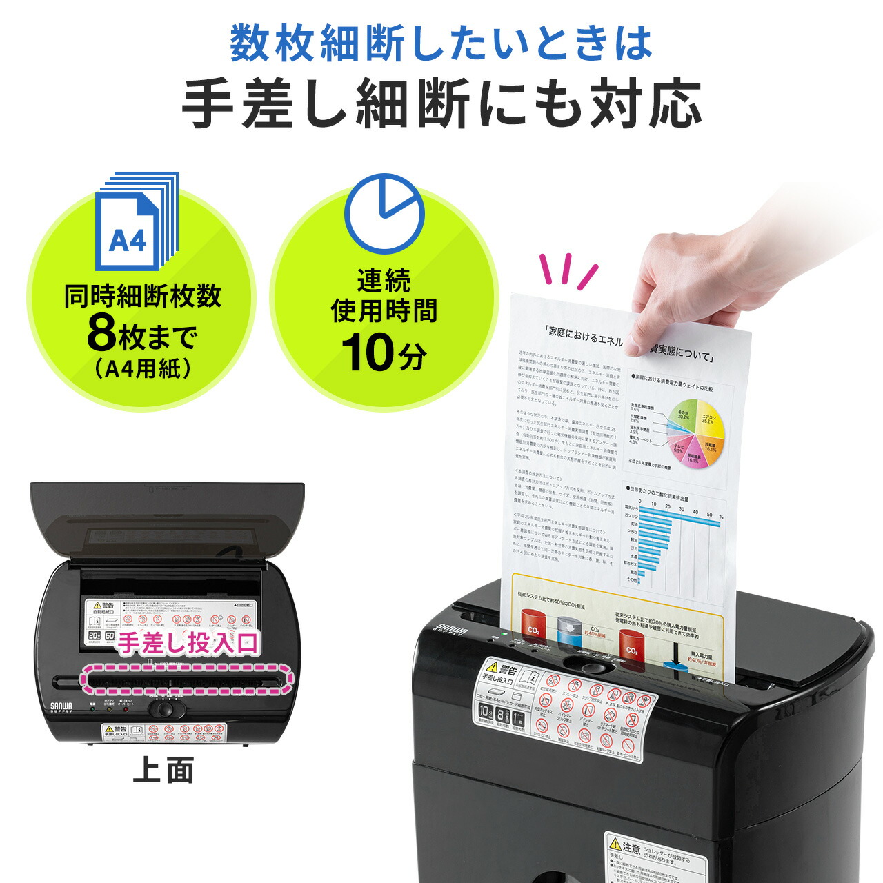 楽天市場】シュレッダー 家庭用 業務用 マイクロカット オートフィード