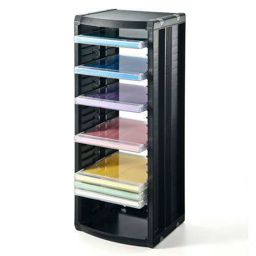 楽天市場】組立て式CDラック（W147×D123×H355mm・26枚収納・ブラック