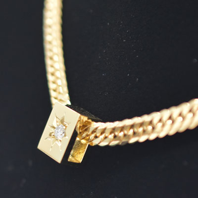 楽天市場】K18 ペンダント ネックレストップ 喜平 ダイヤ0.1ct