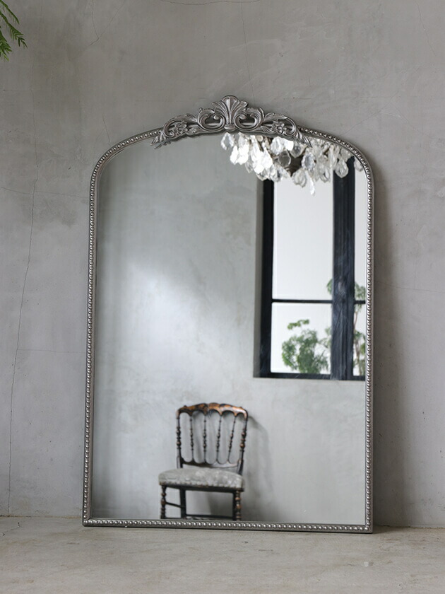 楽天市場】ミラーDecoシルバー// 鏡 壁掛け シルバー 銀 長方形