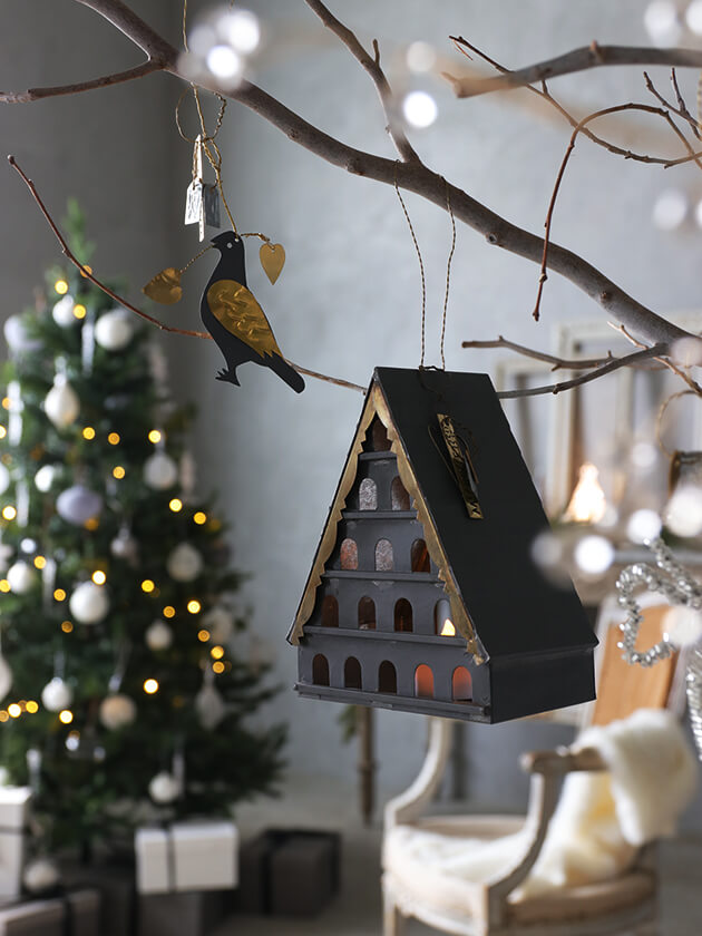 クリスマス ゴージャスオーナメント シルバー＆グレー ベルベット大