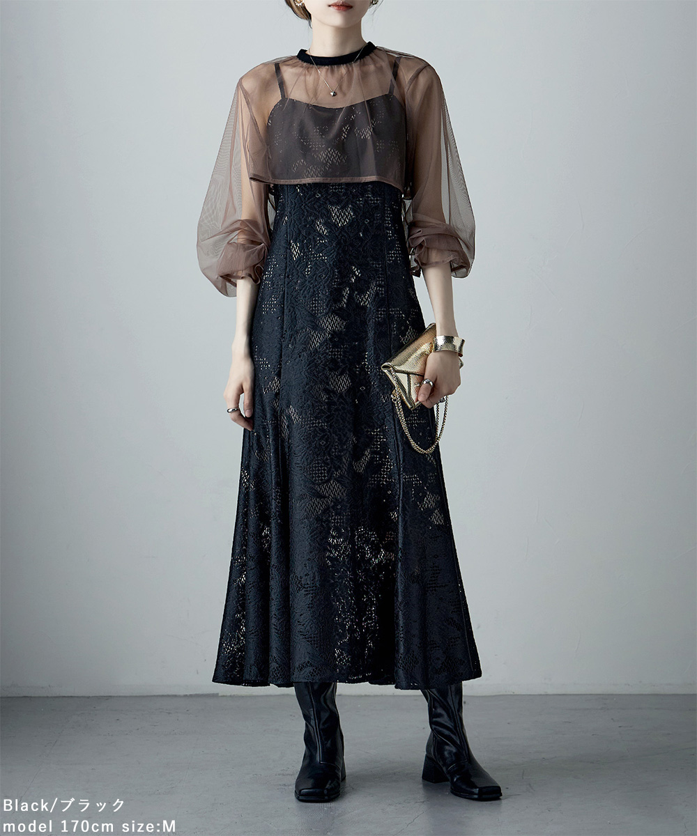 楽天市場】3wayシフォンボレロ&レースキャミドレス ワンピース ワンピ