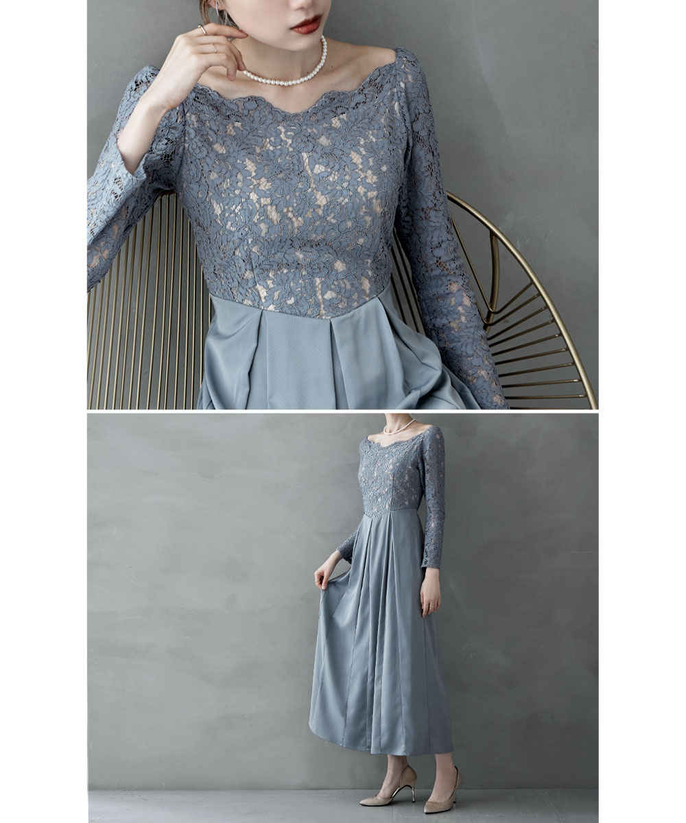 楽天市場】バレエネックスカラップレースドレス ワンピース ワンピ