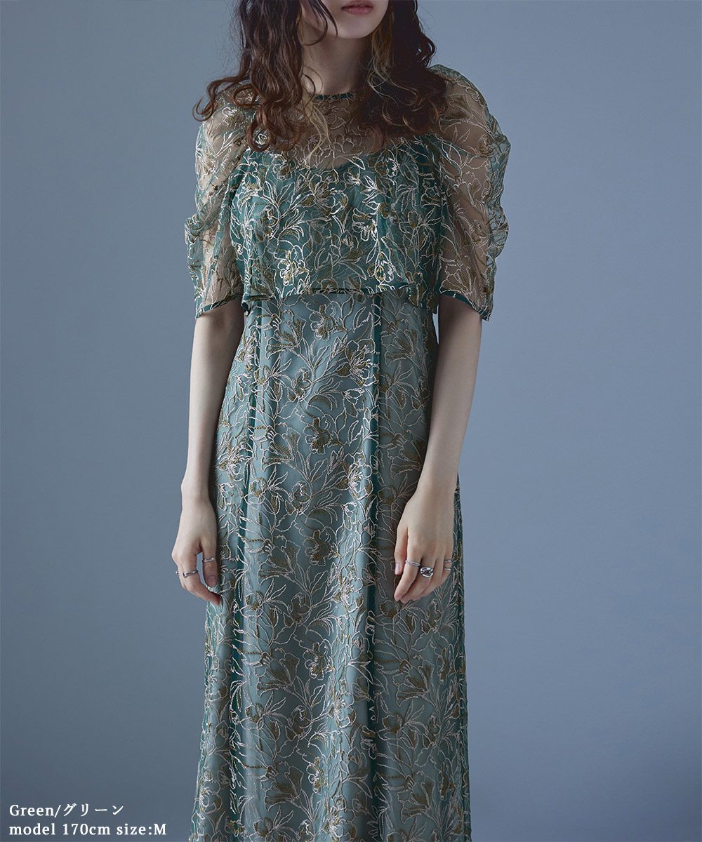 楽天市場】刺繍レースレイヤードドレス ワンピース ワンピ ドレス 五分