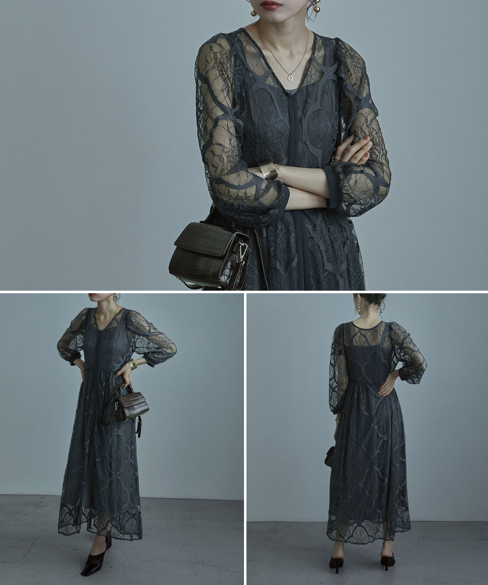 楽天市場】レイヤードレースドレス ワンピース ワンピ ドレス