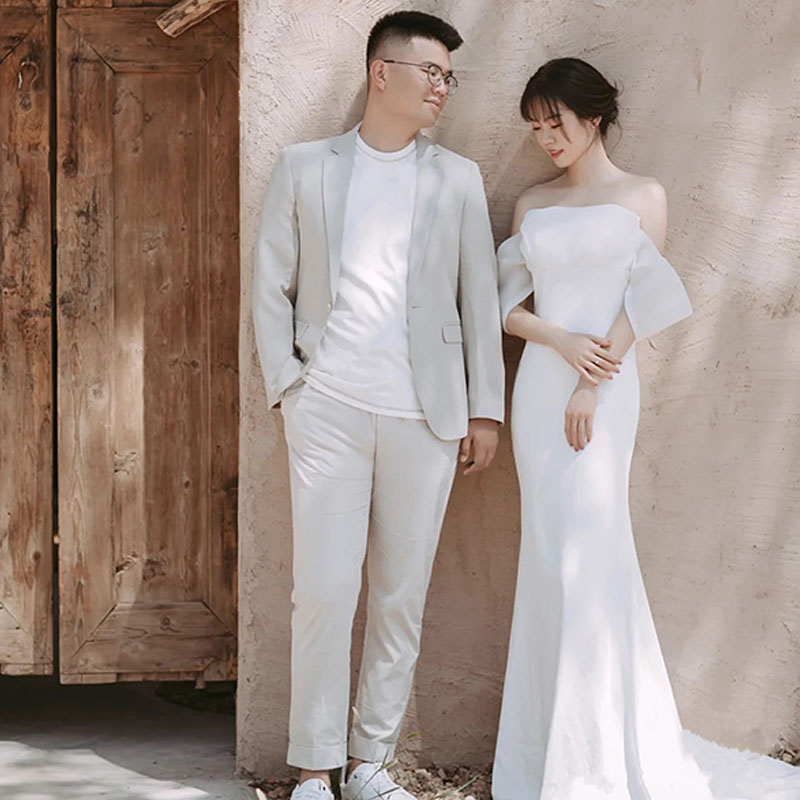 楽天市場】マーメイドラインドレス オフショルダー ウェディングドレス