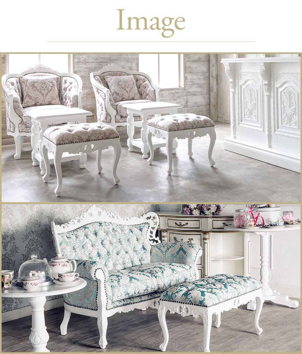 楽天市場】姫系 家具 スツール おしゃれ かわいい ロココ 調