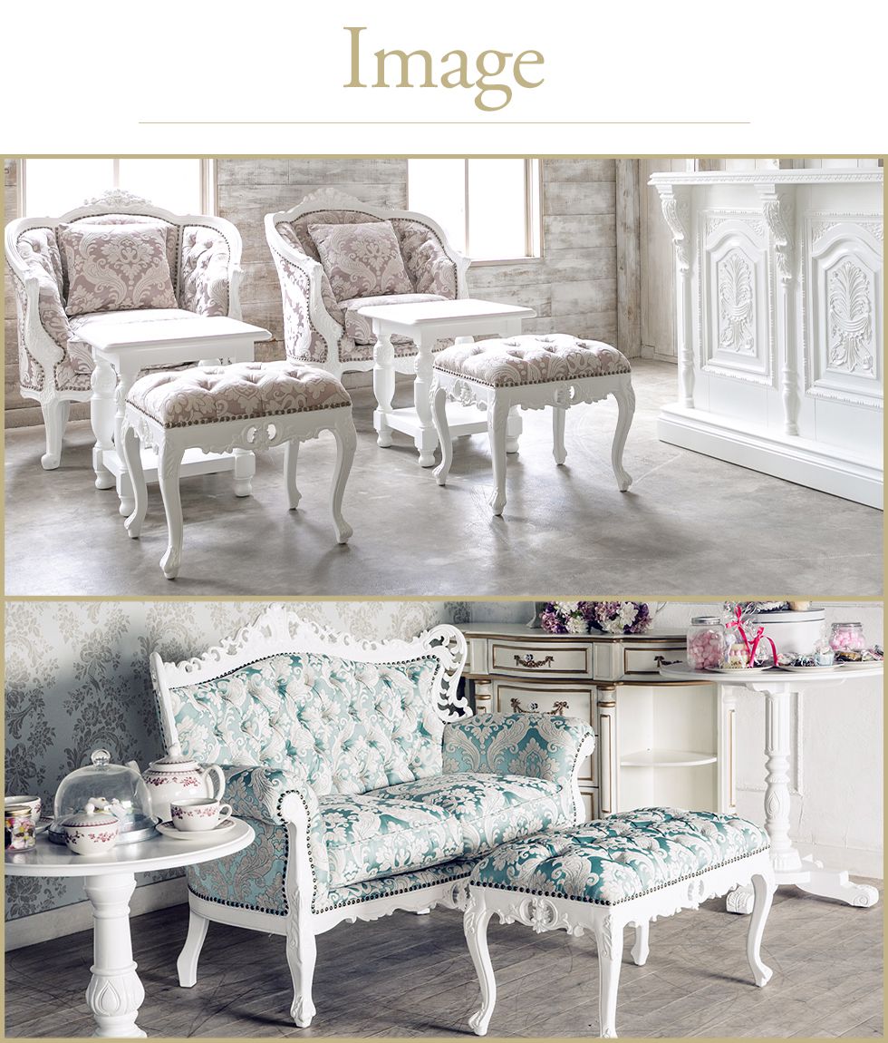 楽天市場】姫系 家具 スツール おしゃれ かわいい ロココ 調