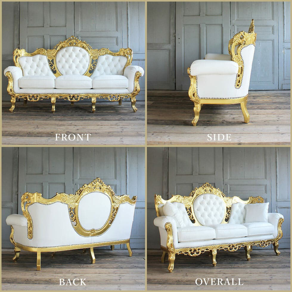 楽天市場】姫系 家具 ソファ 3人掛け ロココ 調 ゴシック アンティーク