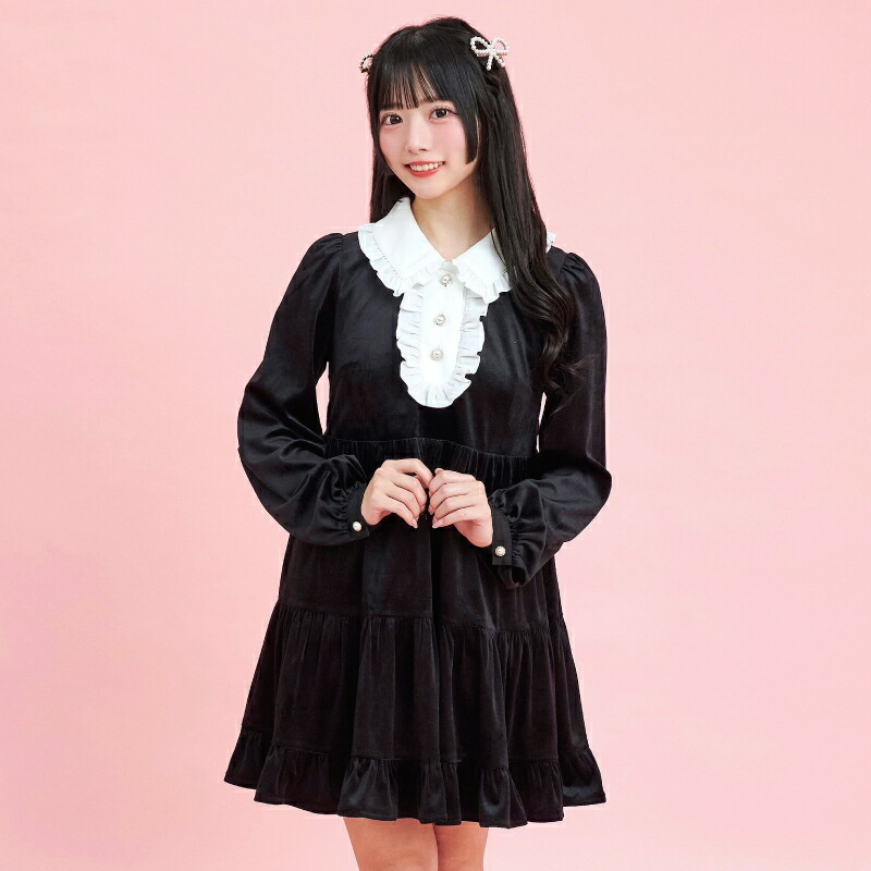 楽天市場】☆ベロアティアードワンピース1/6 18:00 再マークダウン11