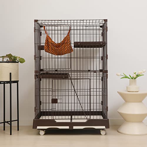 楽天市場】Shinyever 猫 ケージ 大型 猫ゲージ 3段 82*57*179CM