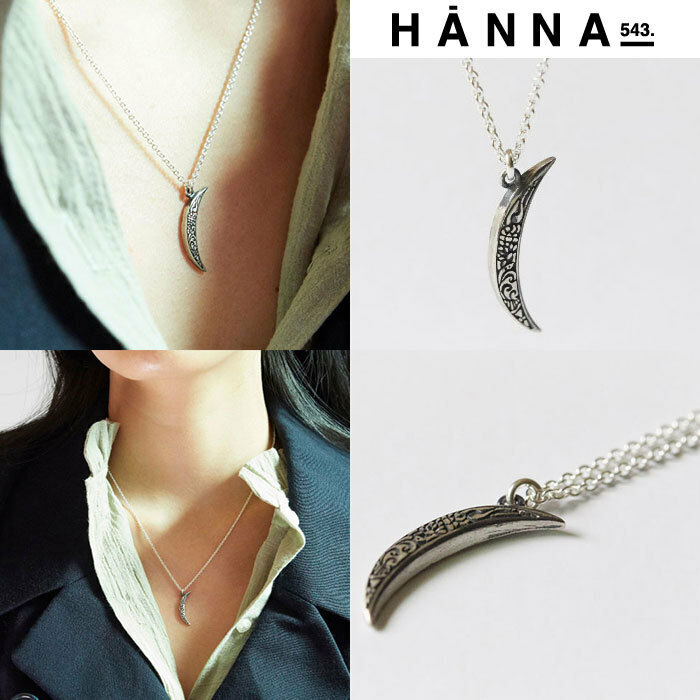 楽天市場】【正規品】 HANNA543 ネックレス 三日月 N211 ☆ シルバー