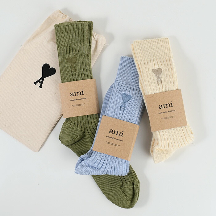 新品正規品】Amiparis ロゴソックス ベージュ 楽天市場】AMI ALEXANDRE