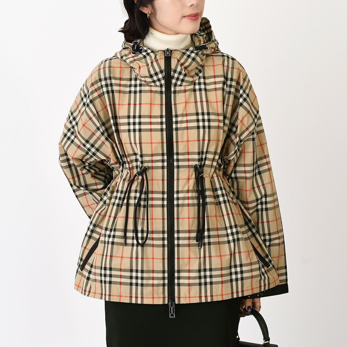 楽天市場】BURBERRY バーバリー アウター チェック ドローストリング
