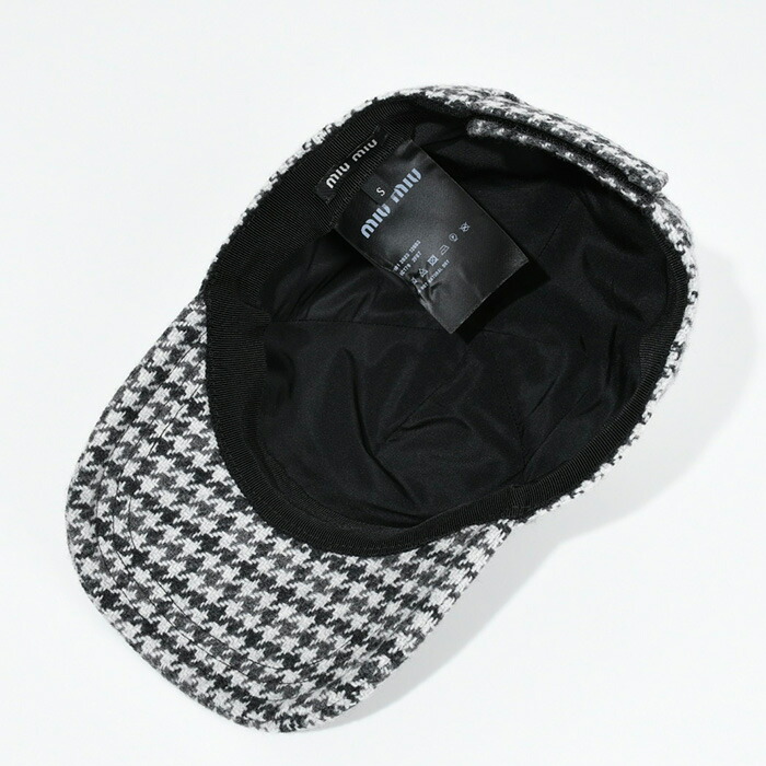 楽天市場】MIU MIU ミュウミュウ 帽子 キャップ チェックウールCAP
