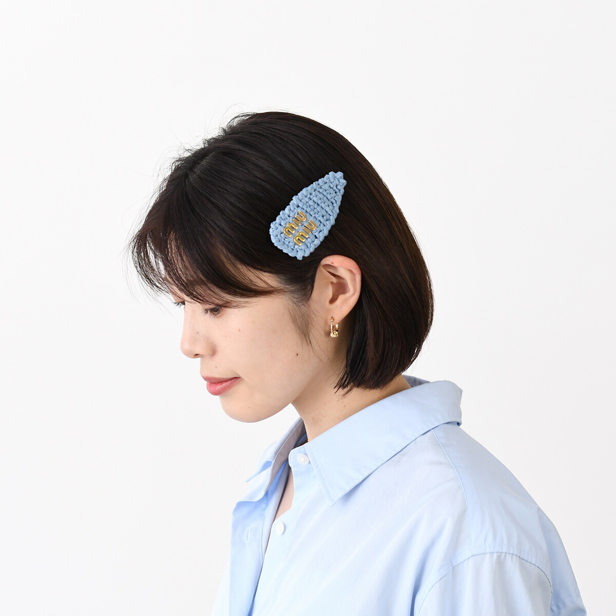 楽天市場】MIU MIU ミュウミュウ ヘアアクセサリー クリップ アクセ
