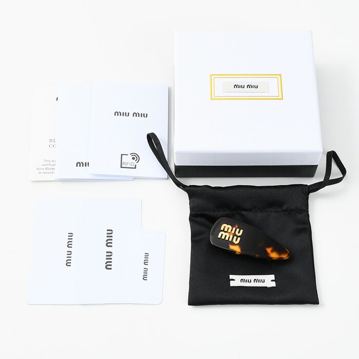 楽天市場】MIU MIU ミュウミュウ ヘアアクセサリー ロゴ プレックス