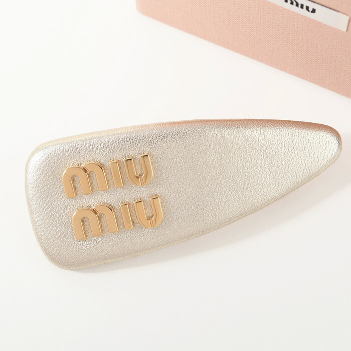 楽天市場】MIU MIU ミュウミュウ ヘアアクセサリー ナッパレザー ヘア