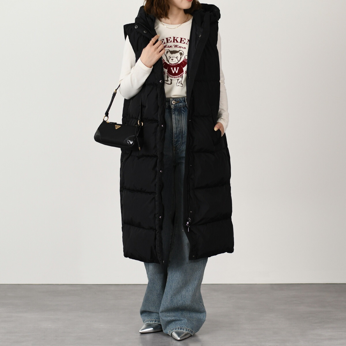 冬物断捨離 エスマックスマーラ フード付きダウンジレ 冬物断捨離 エス