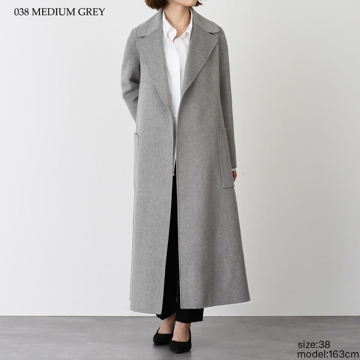 最終価格 S MaxMara グレー チェスターコート サイズ38