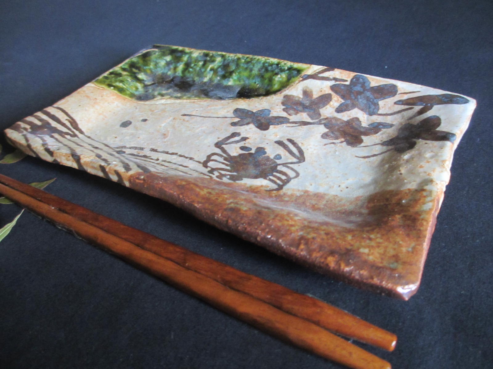 楽天市場】角皿 □ 早蕨窯・佐藤和次 織部四方 角皿 五柄セット ギフト