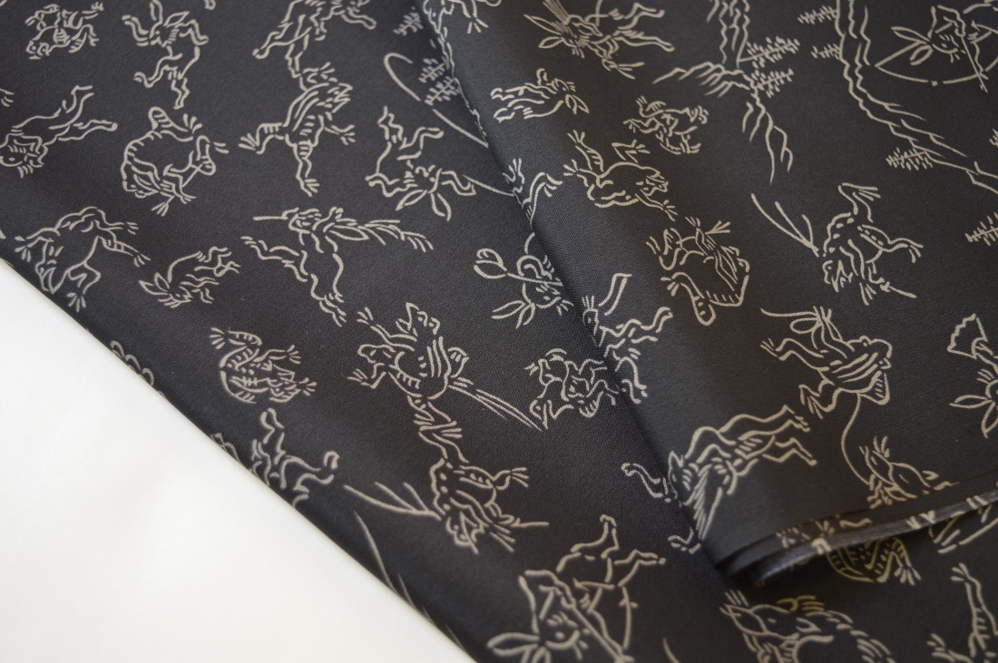 楽天市場】鳥獣人物戯画色襦袢 鳥獣戯画 足さばきの良い精華生地