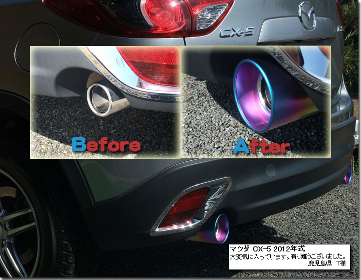 楽天市場】SFC マフラーカッター チタン 日本製【装着車種豊富】汎用