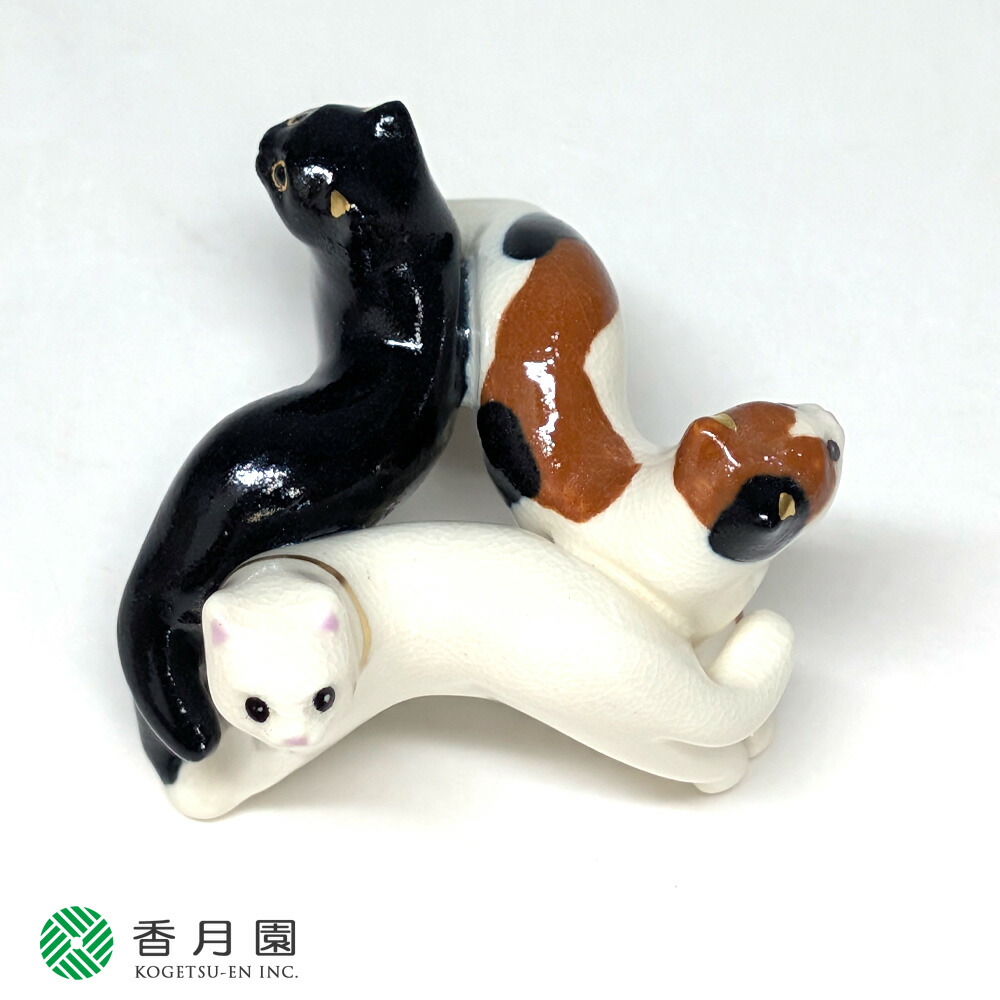 楽天市場】○【茶道具 / 蓋置】 三ツ猫 今岡三四郎 作 (桐箱) 【即納