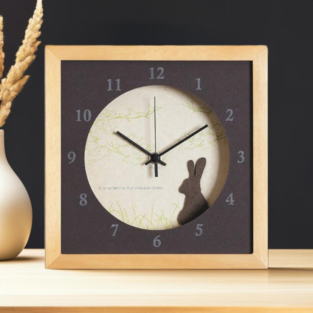 楽天市場】【音がしない】ウサギモチーフの壁掛け時計 北欧風おしゃれ