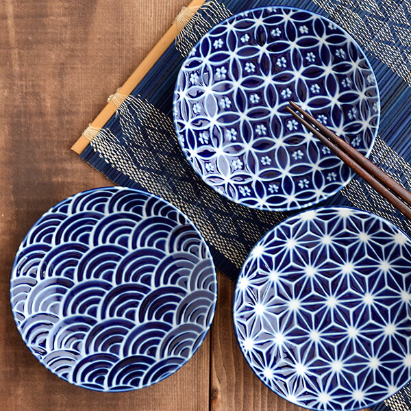 楽天市場】和食器 丸中皿 12.5cm 瑠璃和もよう おしゃれ 小皿 取り皿