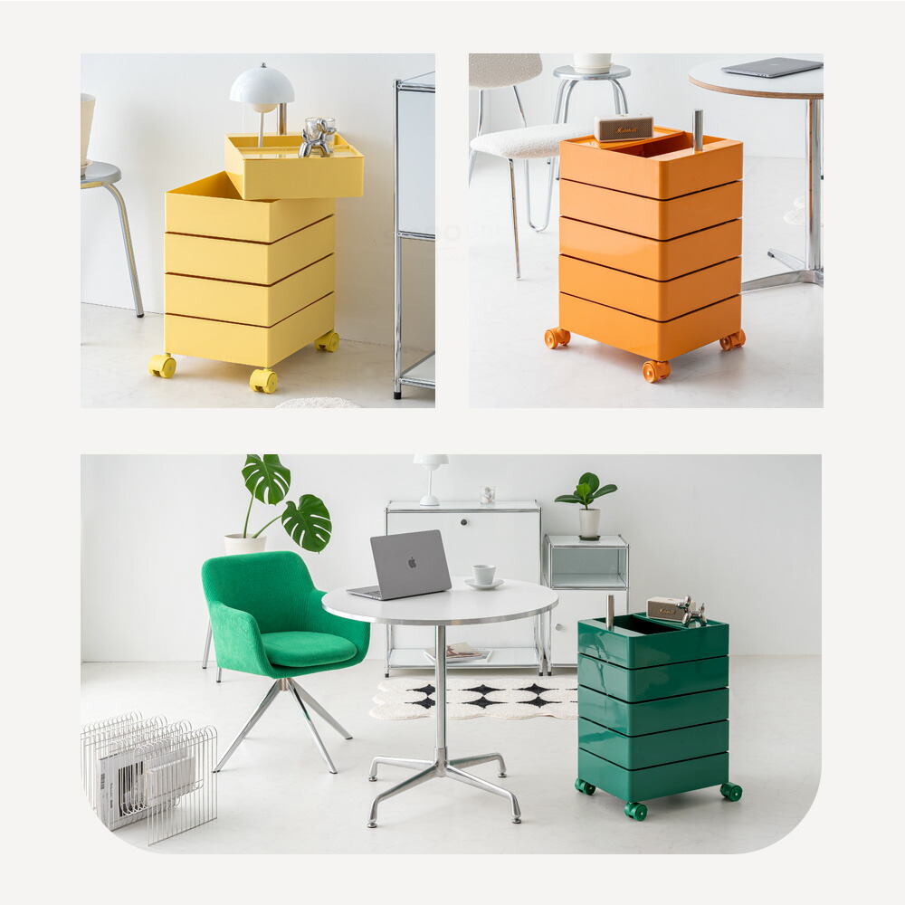 楽天市場】ワゴン キャスター付き ファイルワゴン おしゃれ 回転 回転