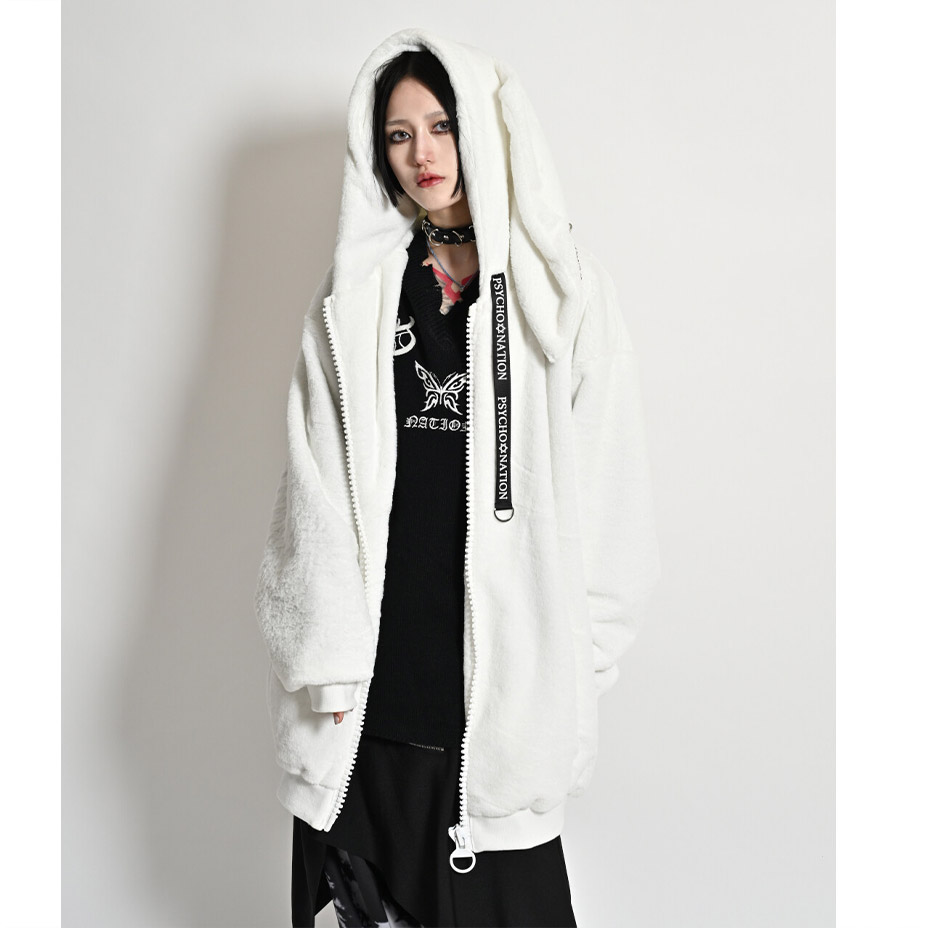 楽天市場】PSYCHO NATION チェーン うさ耳 オールファー ブルゾン