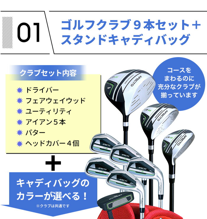 楽天市場】【ゴルフおまとめセット】Afecto CR-01メンズ ゴルフクラブ