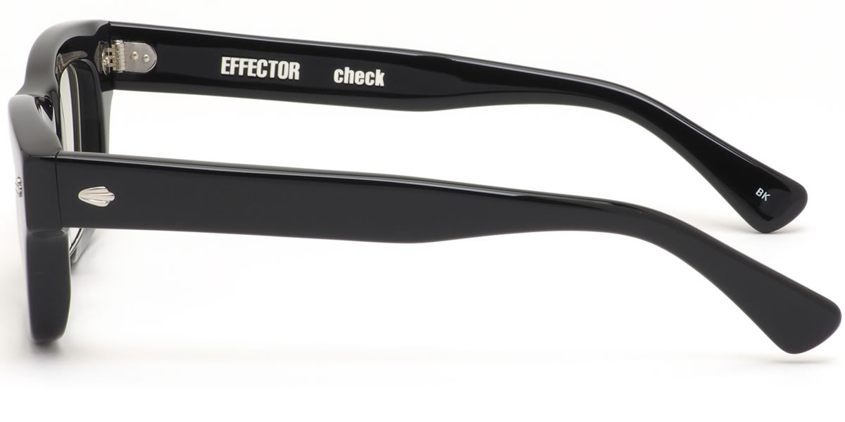 楽天市場】エフェクター メガネ check BK 48 UVカット 伊達メガネ